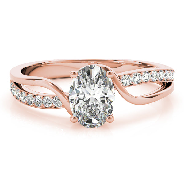 Oval Bypass Lab Grown Diamond Engagement Ring - VS1 D/E/F | 14K & 18K Gold | 18K Yellow Gold | Oval Lab Diamond | Picasso Gold & Diamond Chicago