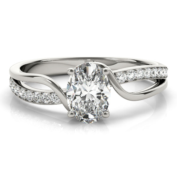 Oval Bypass Lab Grown Diamond Engagement Ring - VS1 D/E/F | 14K & 18K Gold | 18K Rose Gold | Oval Lab Diamond | Picasso Gold & Diamond Chicago