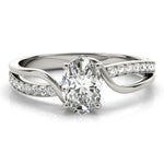 Oval Bypass Lab Grown Diamond Engagement Ring - VS1 D/E/F | 14K & 18K Gold | 18K Rose Gold | Oval Lab Diamond | Picasso Gold & Diamond Chicago