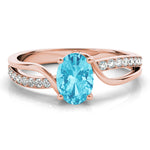Oval Bypass Lab Grown Diamond Engagement Ring - VS1 D/E/F | 14K & 18K Gold | Lab Grown Diamond Engagement Ring | Picasso Gold & Diamond | Chicago