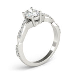 Oval Twisted Shank Lab Grown Diamond Engagement Ring - VS1 D/E/F | 14K & 18K Gold | 14K Yellow Gold | Oval Lab Diamond | Picasso Gold & Diamond Chicago