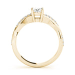 Oval Twisted Shank Lab Grown Diamond Engagement Ring - VS1 D/E/F | 14K & 18K Gold | 14K Rose Gold | Oval Lab Diamond | Picasso Gold & Diamond Chicago