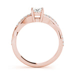 Oval Twisted Shank Lab Grown Diamond Engagement Ring - VS1 D/E/F | 14K & 18K Gold | 14K Rose Gold | Oval Lab Diamond | Picasso Gold & Diamond Chicago