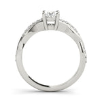 Oval Twisted Shank Lab Grown Diamond Engagement Ring - VS1 D/E/F | 14K & 18K Gold | 14K Rose Gold | Oval Lab Diamond | Picasso Gold & Diamond Chicago