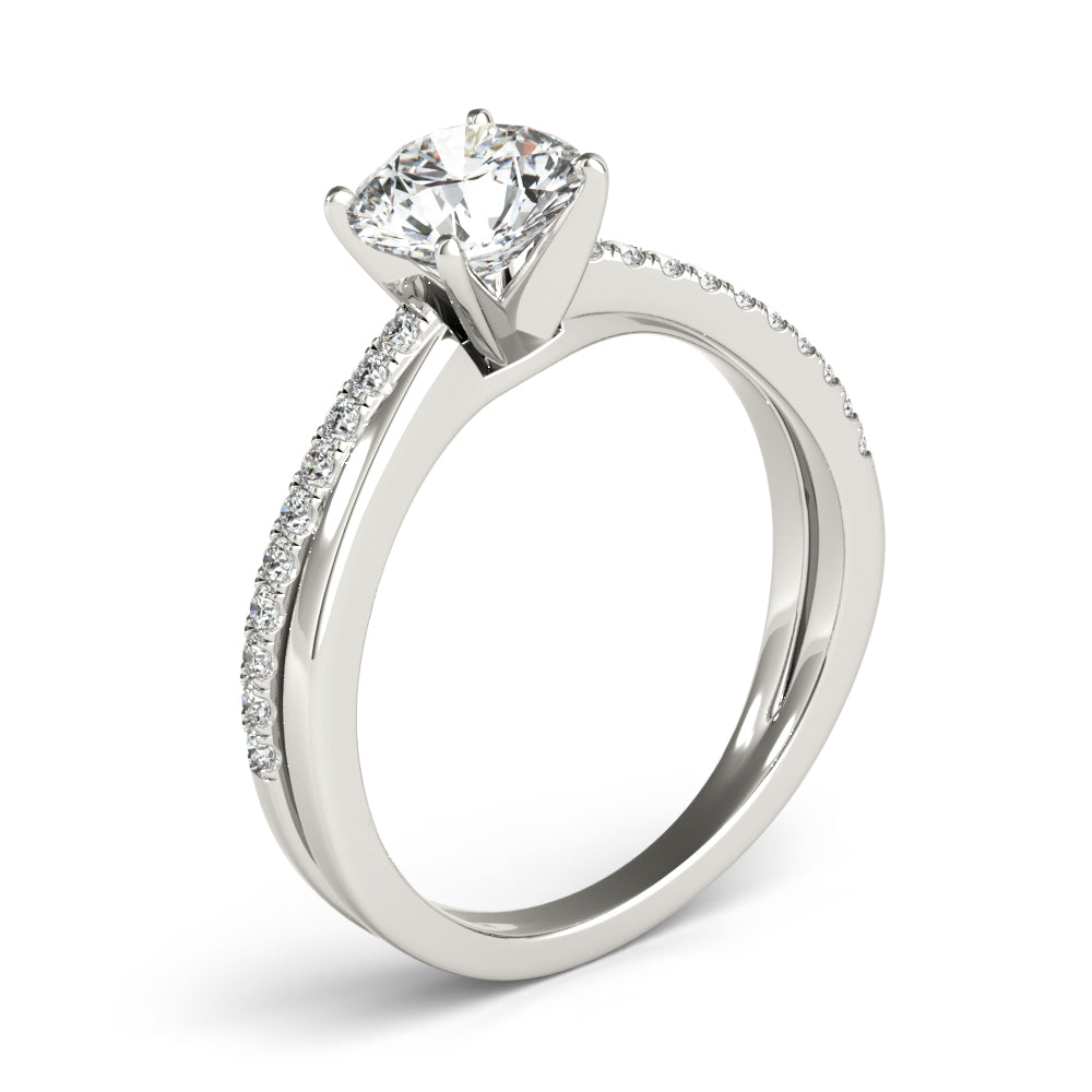 1/5 ct tw Lab Grown Diamond Engagement Ring Setting in 14K White Gold