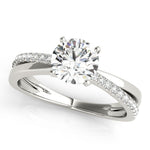 1/5 ct tw Lab Grown Diamond Engagement Ring Setting in 14K White Gold