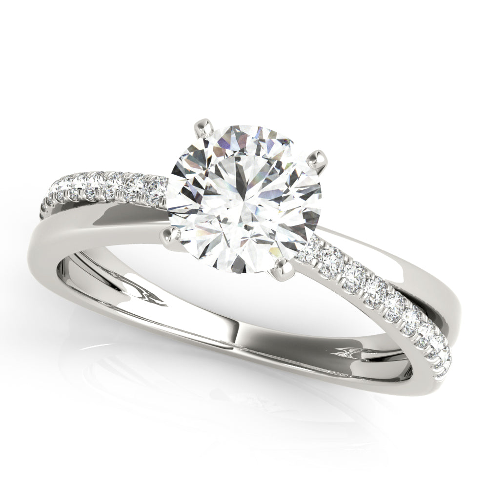 1/5 ct tw Lab Grown Diamond Engagement Ring Setting in 14K White Gold