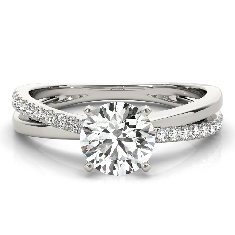 1/5 ct tw Lab Grown Diamond Engagement Ring Setting in 14K White Gold
