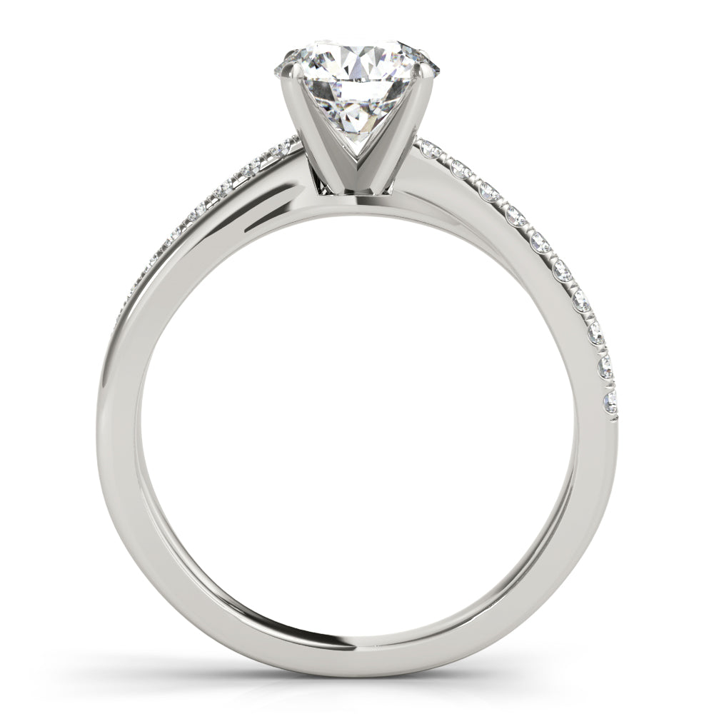 1/5 ct tw Lab Grown Diamond Engagement Ring Setting in 14K White Gold