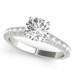1/2 ct tw Round Lab Grown Diamond Wedding Band in 14K White Gold