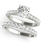 1/2 ct tw Round Lab Grown Diamond Wedding Band in 14K White Gold