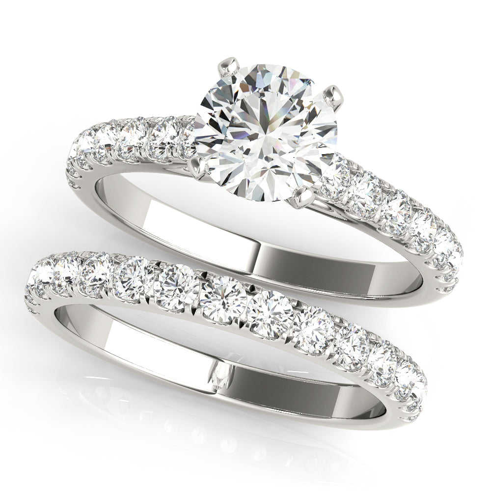 1/2 ct tw Round Lab Grown Diamond Wedding Band in 14K White Gold