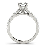 1/2 ct tw Round Lab Grown Diamond Wedding Band in 14K White Gold