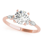 Round Cluster Lab Grown Diamond Engagement Ring - VS1 D/E/F | 14K & 18K Gold | 14K White Gold | Round Lab Diamond | Picasso Gold & Diamond Chicago