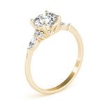 Round Cluster Lab Grown Diamond Engagement Ring - VS1 D/E/F | 14K & 18K Gold | 14K White Gold | Round Lab Diamond | Picasso Gold & Diamond Chicago