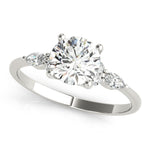 Round Cluster Lab Grown Diamond Engagement Ring - VS1 D/E/F | 14K & 18K Gold | 14K White Gold | Round Lab Diamond | Picasso Gold & Diamond Chicago