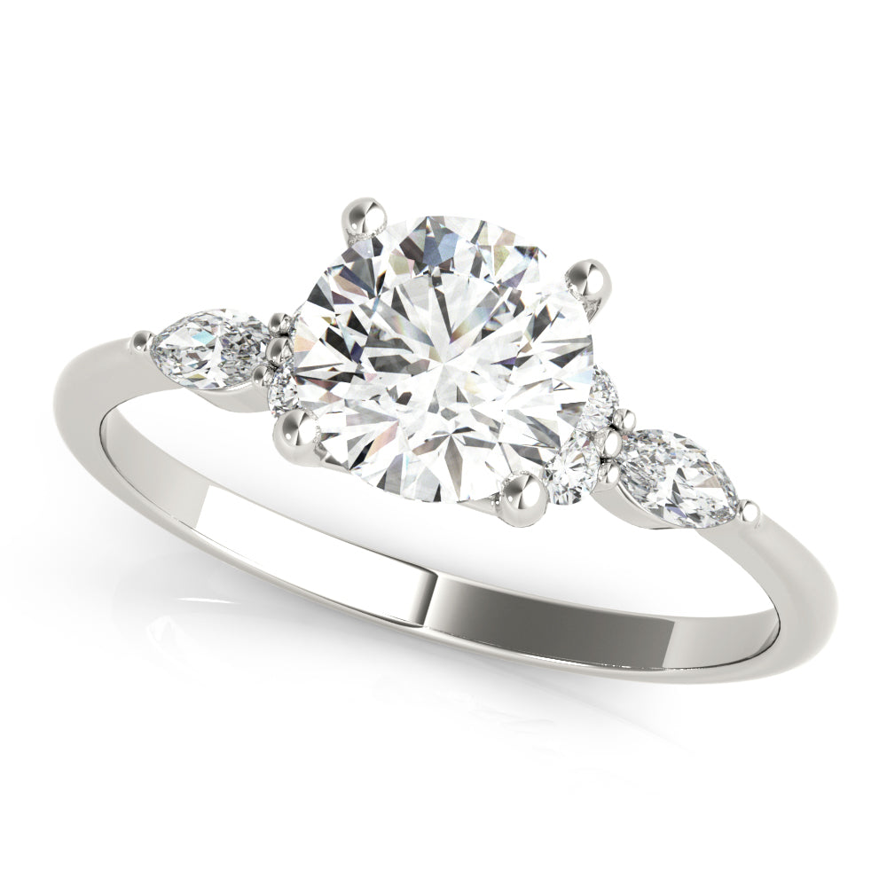Round Cluster Lab Grown Diamond Engagement Ring - VS1 D/E/F | 14K & 18K Gold | 14K White Gold | Round Lab Diamond | Picasso Gold & Diamond Chicago