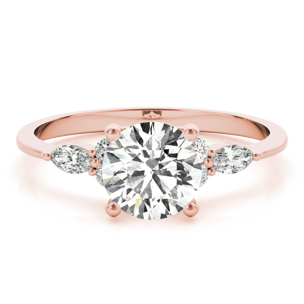 Round Cluster Lab Grown Diamond Engagement Ring - VS1 D/E/F | 14K & 18K Gold | 14K Yellow Gold | Round Lab Diamond | Picasso Gold & Diamond Chicago