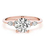 Round Cluster Lab Grown Diamond Engagement Ring - VS1 D/E/F | 14K & 18K Gold | 14K Yellow Gold | Round Lab Diamond | Picasso Gold & Diamond Chicago