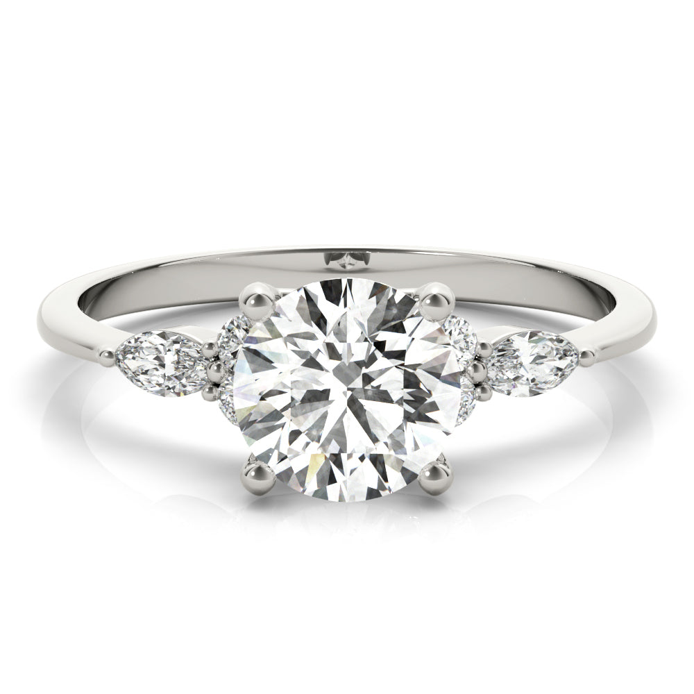 Round Cluster Lab Grown Diamond Engagement Ring - VS1 D/E/F | 14K & 18K Gold | 14K Rose Gold | Round Lab Diamond | Picasso Gold & Diamond Chicago