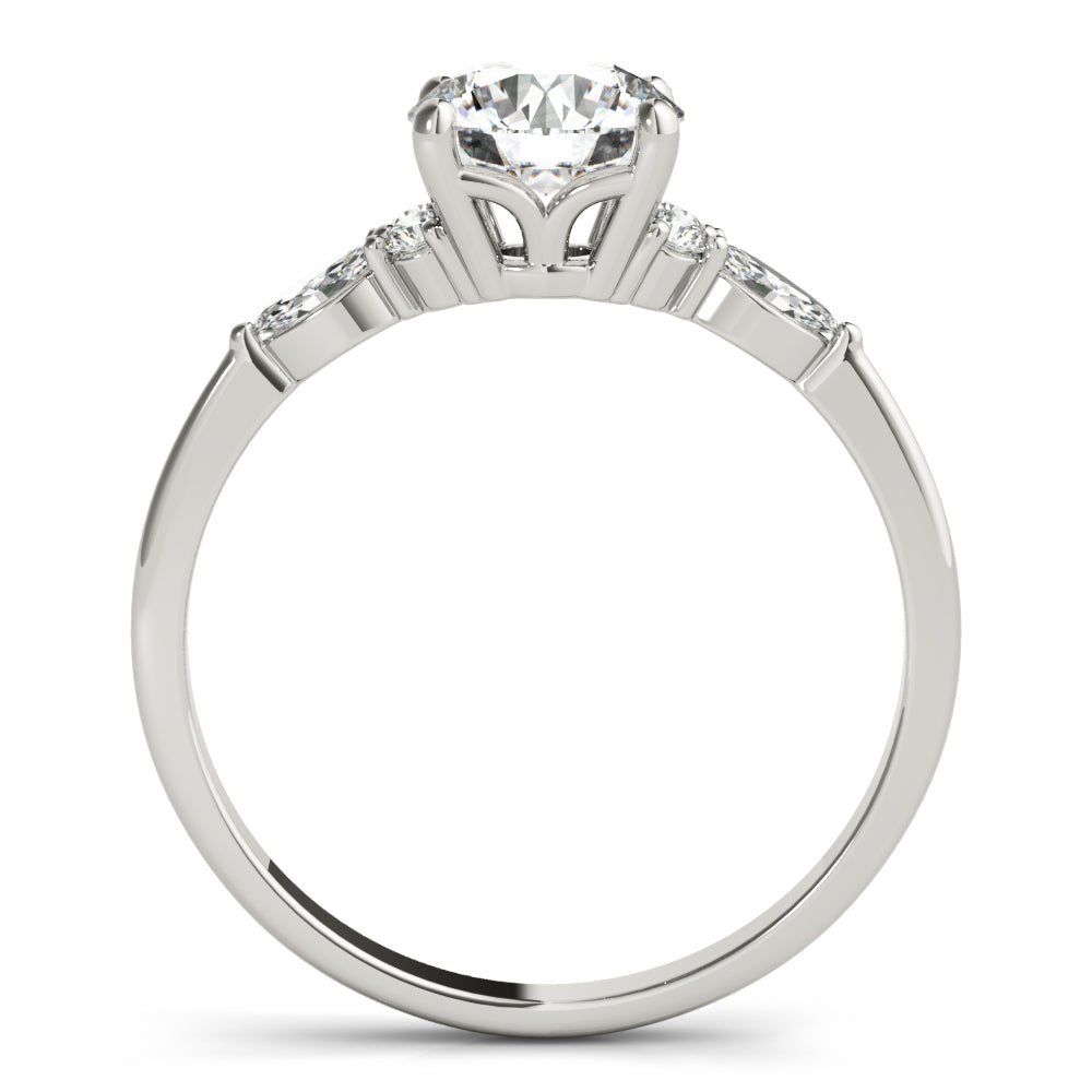 Round Cluster Lab Grown Diamond Engagement Ring - VS1 D/E/F | 14K & 18K Gold | 14K Rose Gold | Round Lab Diamond | Picasso Gold & Diamond Chicago