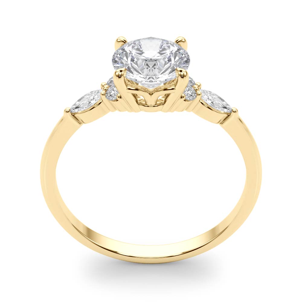 Round Cluster Lab Grown Diamond Engagement Ring - VS1 D/E/F | 14K & 18K Gold | 18K White Gold | Round Lab Diamond | Picasso Gold & Diamond Chicago