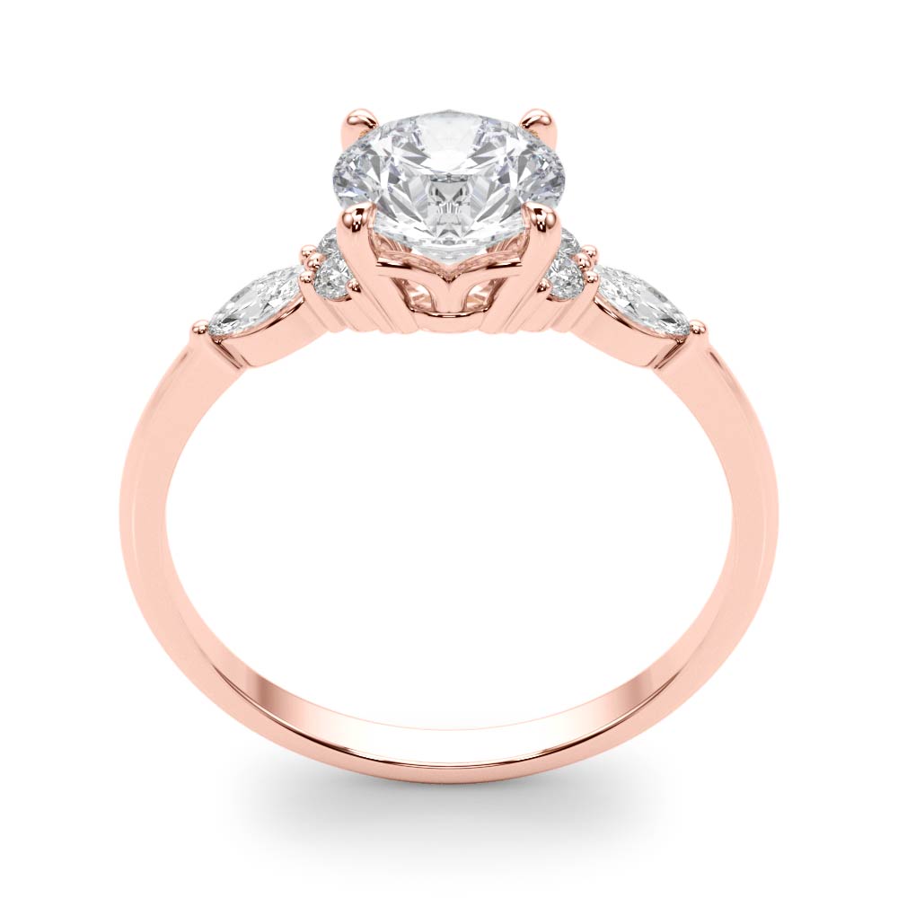 Round Cluster Lab Grown Diamond Engagement Ring - VS1 D/E/F | 14K & 18K Gold | 18K White Gold | Round Lab Diamond | Picasso Gold & Diamond Chicago