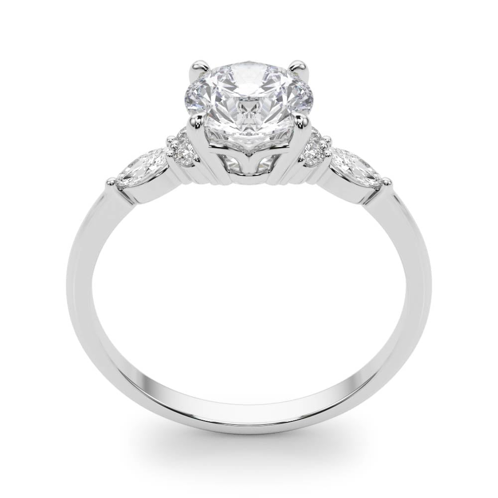 Round Cluster Lab Grown Diamond Engagement Ring - VS1 D/E/F | 14K & 18K Gold | 18K White Gold | Round Lab Diamond | Picasso Gold & Diamond Chicago