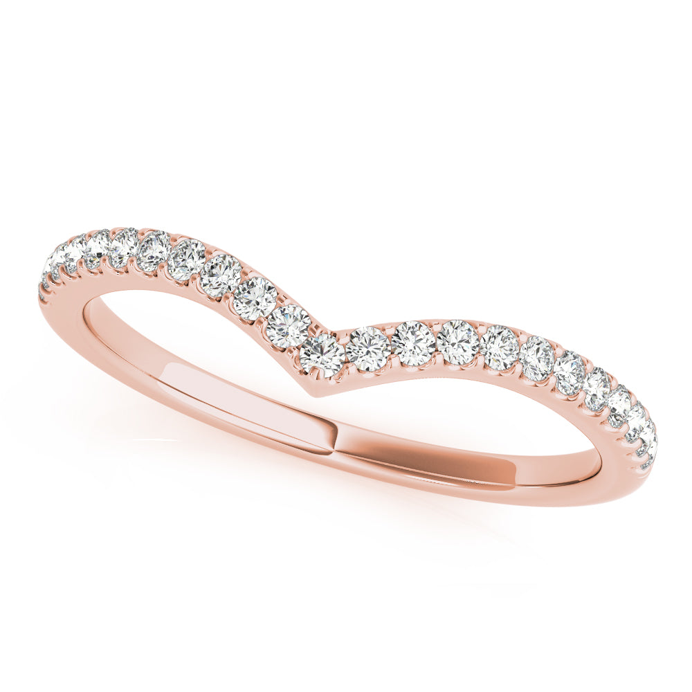 1/5 ct tw Round Lab Grown Diamond Wedding Band in 14K White Gold