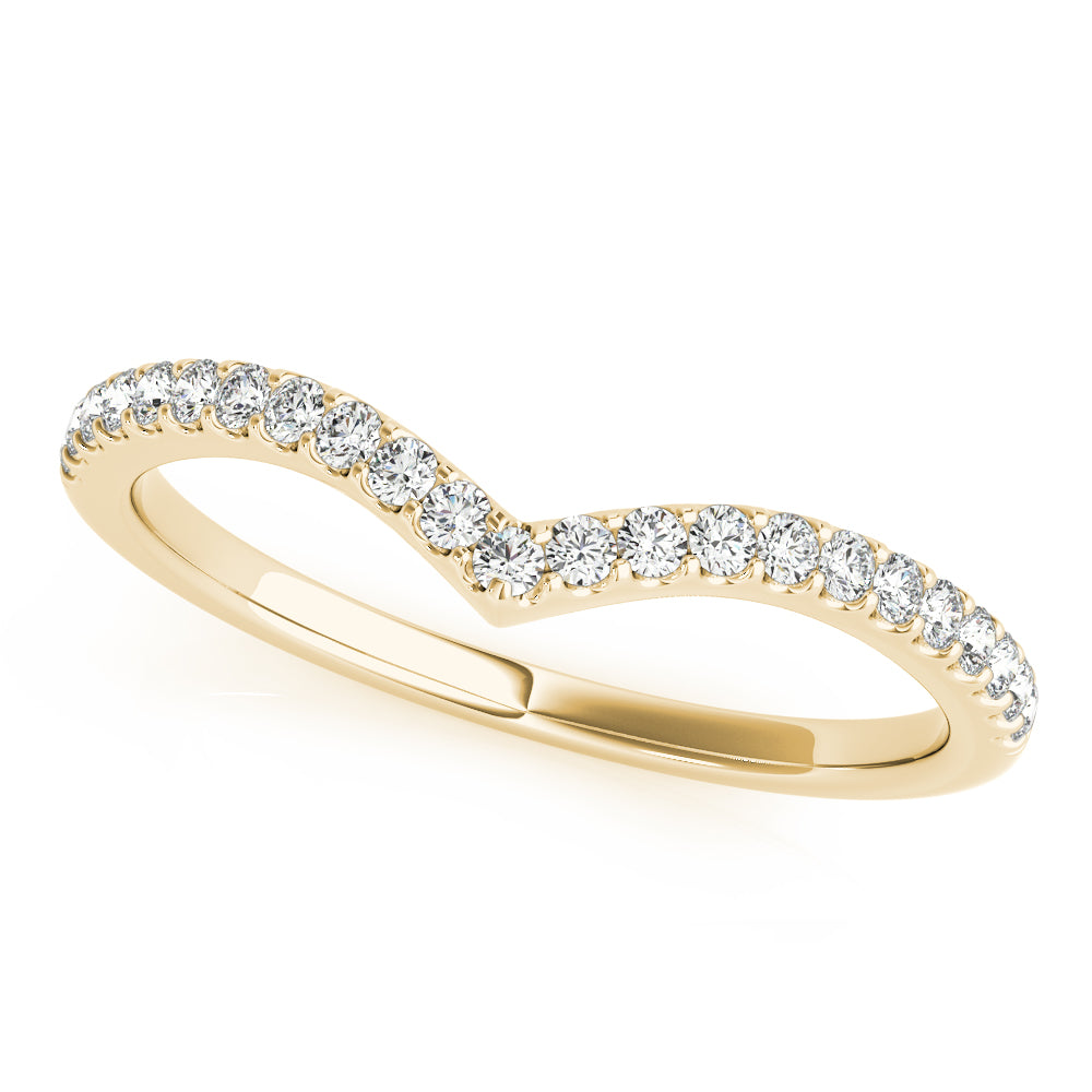 1/5 ct tw Round Lab Grown Diamond Wedding Band in 14K White Gold