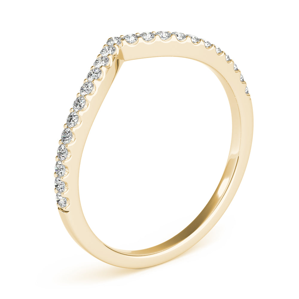 1/5 ct tw Round Lab Grown Diamond Wedding Band in 14K White Gold