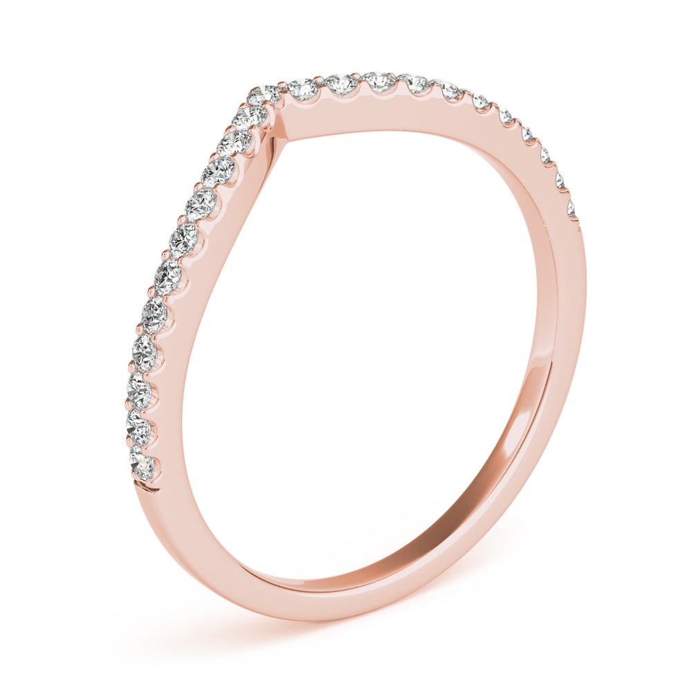1/5 ct tw Round Lab Grown Diamond Wedding Band in 14K White Gold