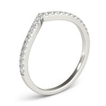 1/5 ct tw Round Lab Grown Diamond Wedding Band in 14K White Gold
