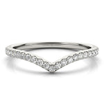 1/5 ct tw Round Lab Grown Diamond Wedding Band in 14K White Gold