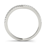1/5 ct tw Round Lab Grown Diamond Wedding Band in 14K White Gold