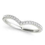 1/5 ct tw Round Lab Grown Diamond Wedding Band in 14K White Gold