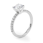 3/4 ct Round Lab Grown Diamond Engagement Ring Setting in 14K White Gold