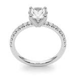3/4 ct Round Lab Grown Diamond Engagement Ring Setting in 14K White Gold