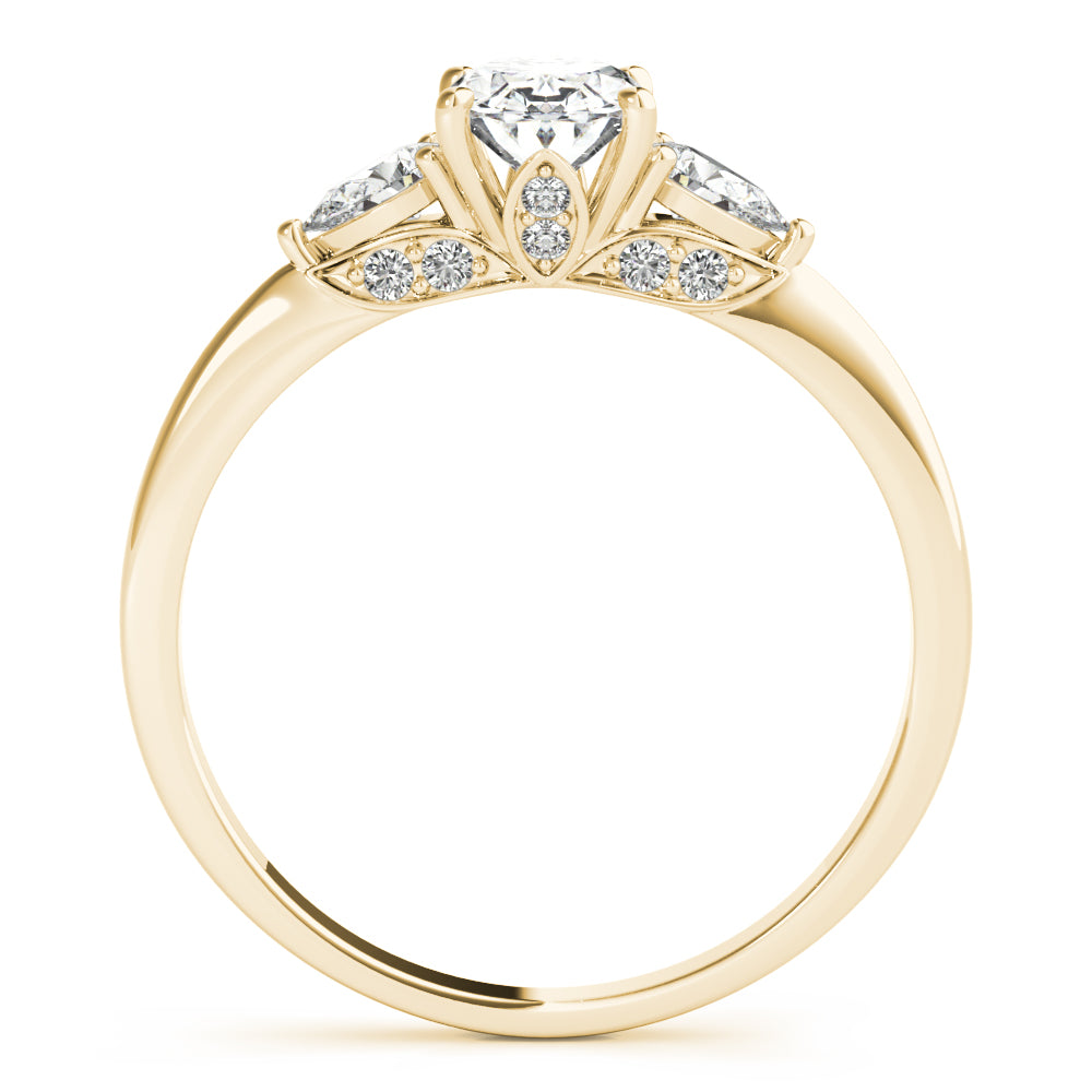 Oval Three Stone Lab Grown Diamond Engagement Ring - VS1 D/E/F | 14K & 18K Gold | 14K Rose Gold | Oval Lab Diamond | Picasso Gold & Diamond Chicago