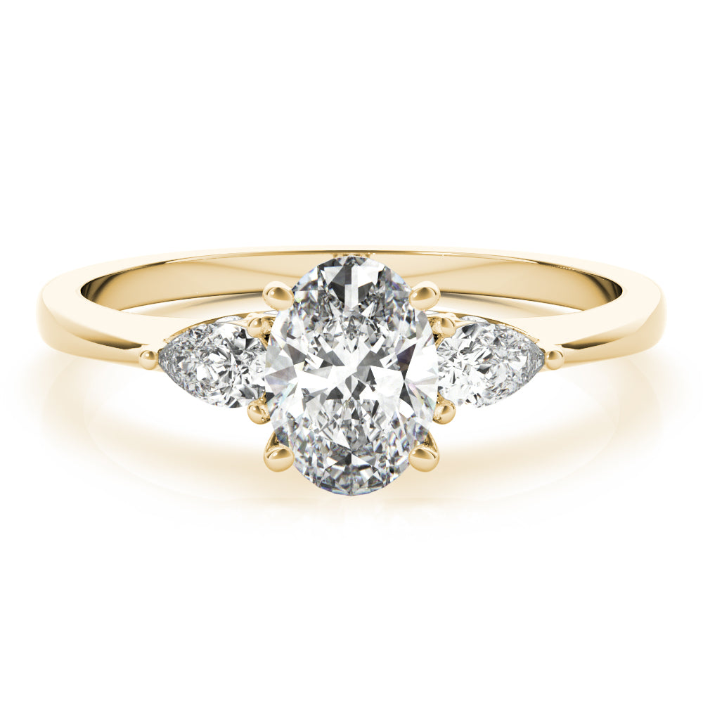 Oval Three Stone Lab Grown Diamond Engagement Ring - VS1 D/E/F | 14K & 18K Gold | 18K White Gold | Oval Lab Diamond | Picasso Gold & Diamond Chicago