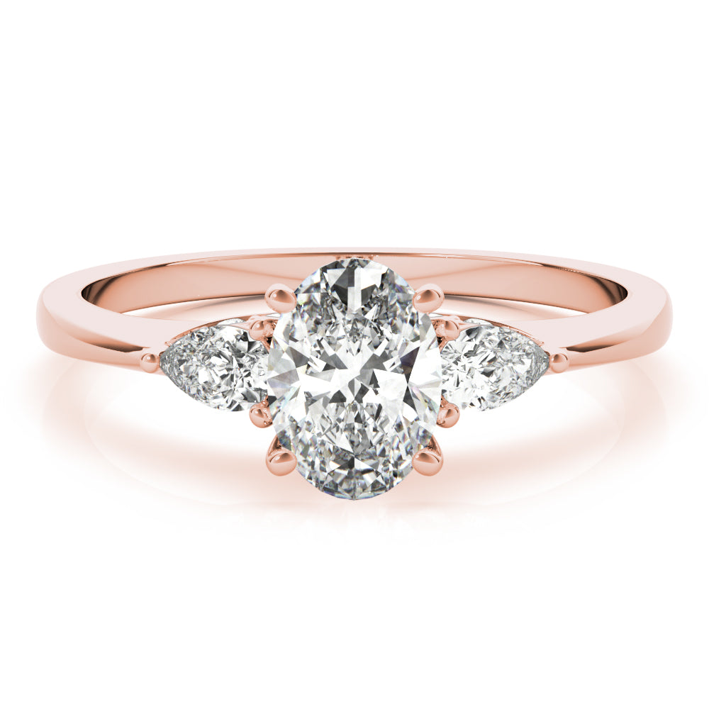 Oval Three Stone Lab Grown Diamond Engagement Ring - VS1 D/E/F | 14K & 18K Gold | 18K White Gold | Oval Lab Diamond | Picasso Gold & Diamond Chicago