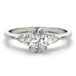 Oval Three Stone Lab Grown Diamond Engagement Ring - VS1 D/E/F | 14K & 18K Gold | 18K White Gold | Oval Lab Diamond | Picasso Gold & Diamond Chicago