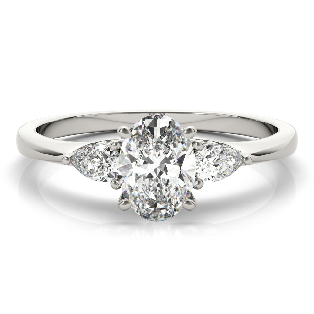 Oval Three Stone Lab Grown Diamond Engagement Ring - VS1 D/E/F | 14K & 18K Gold | 18K White Gold | Oval Lab Diamond | Picasso Gold & Diamond Chicago