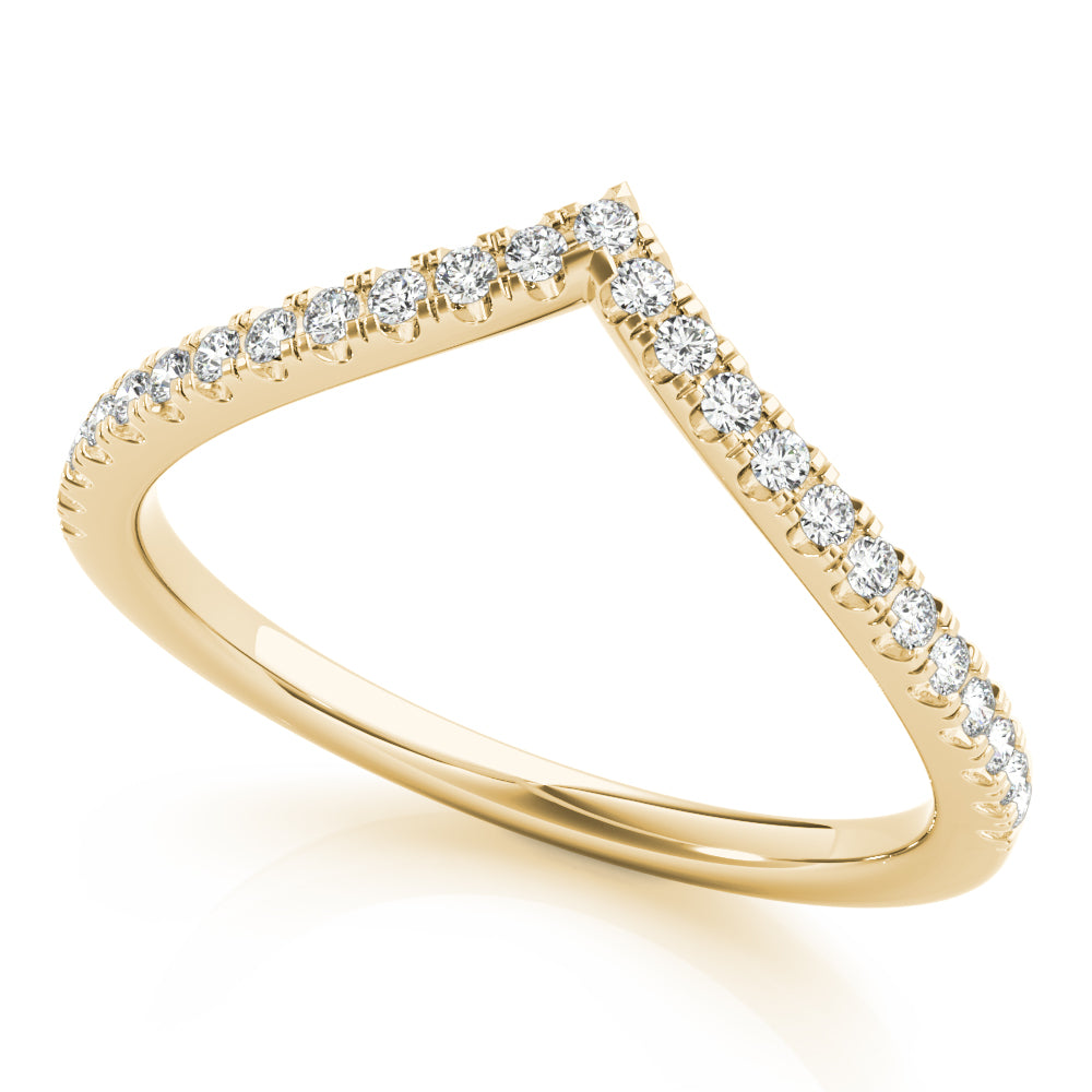 1/5 ct tw Lab Grown Diamond Wedding Band in 14K Yellow Gold