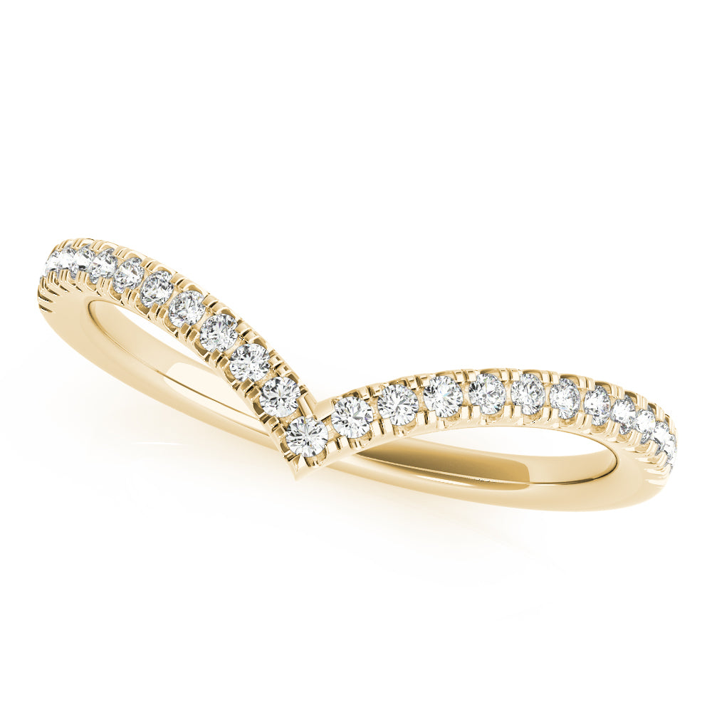 1/5 ct tw Lab Grown Diamond Wedding Band in 14K Yellow Gold
