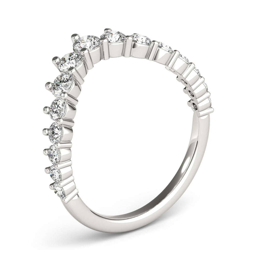 3/4 ct tw Lab Grown Diamond Wedding Band in 14K White Gold
