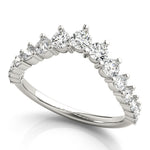 3/4 ct tw Lab Grown Diamond Wedding Band in 14K White Gold