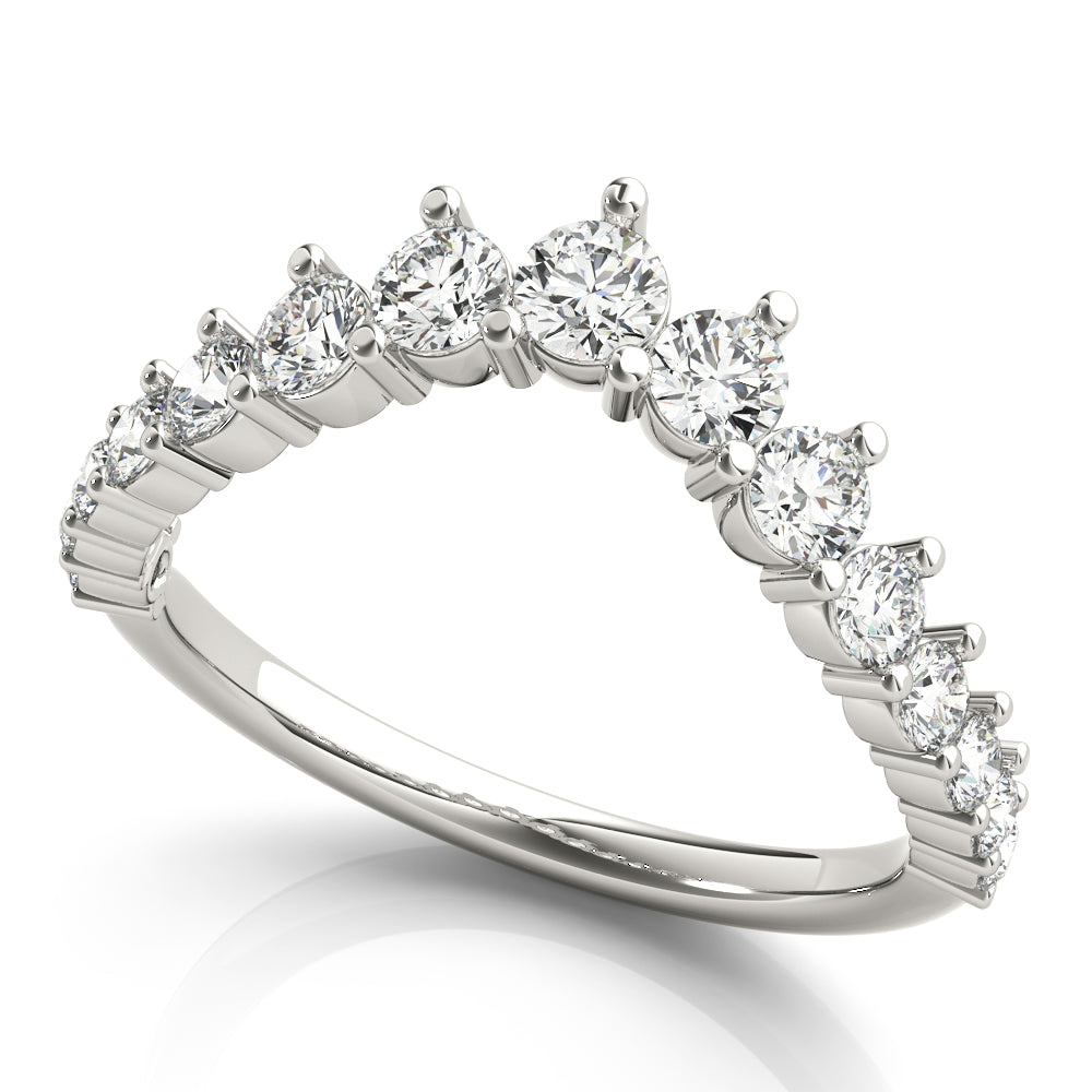 3/4 ct tw Lab Grown Diamond Wedding Band in 14K White Gold