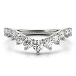 3/4 ct tw Lab Grown Diamond Wedding Band in 14K White Gold
