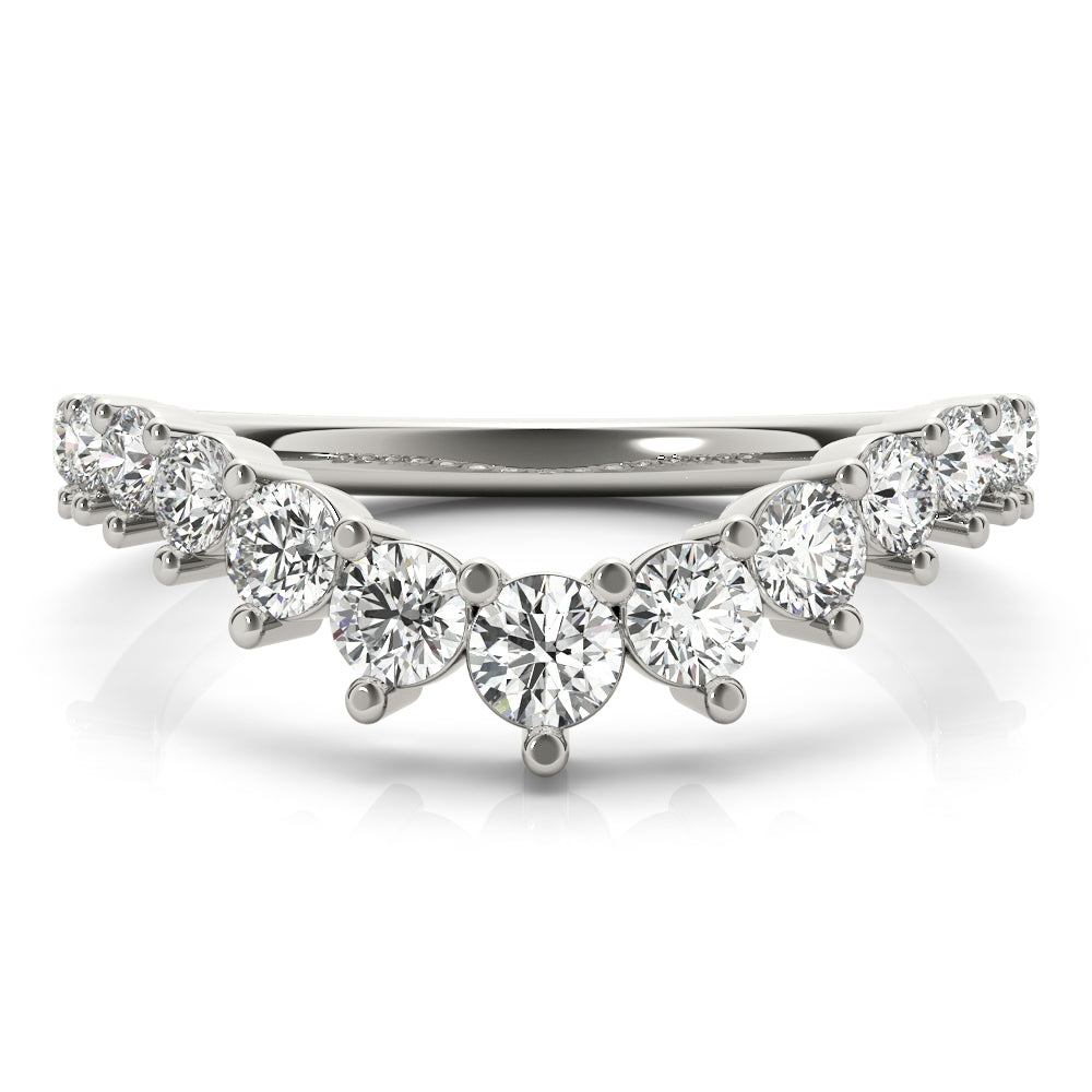 3/4 ct tw Lab Grown Diamond Wedding Band in 14K White Gold